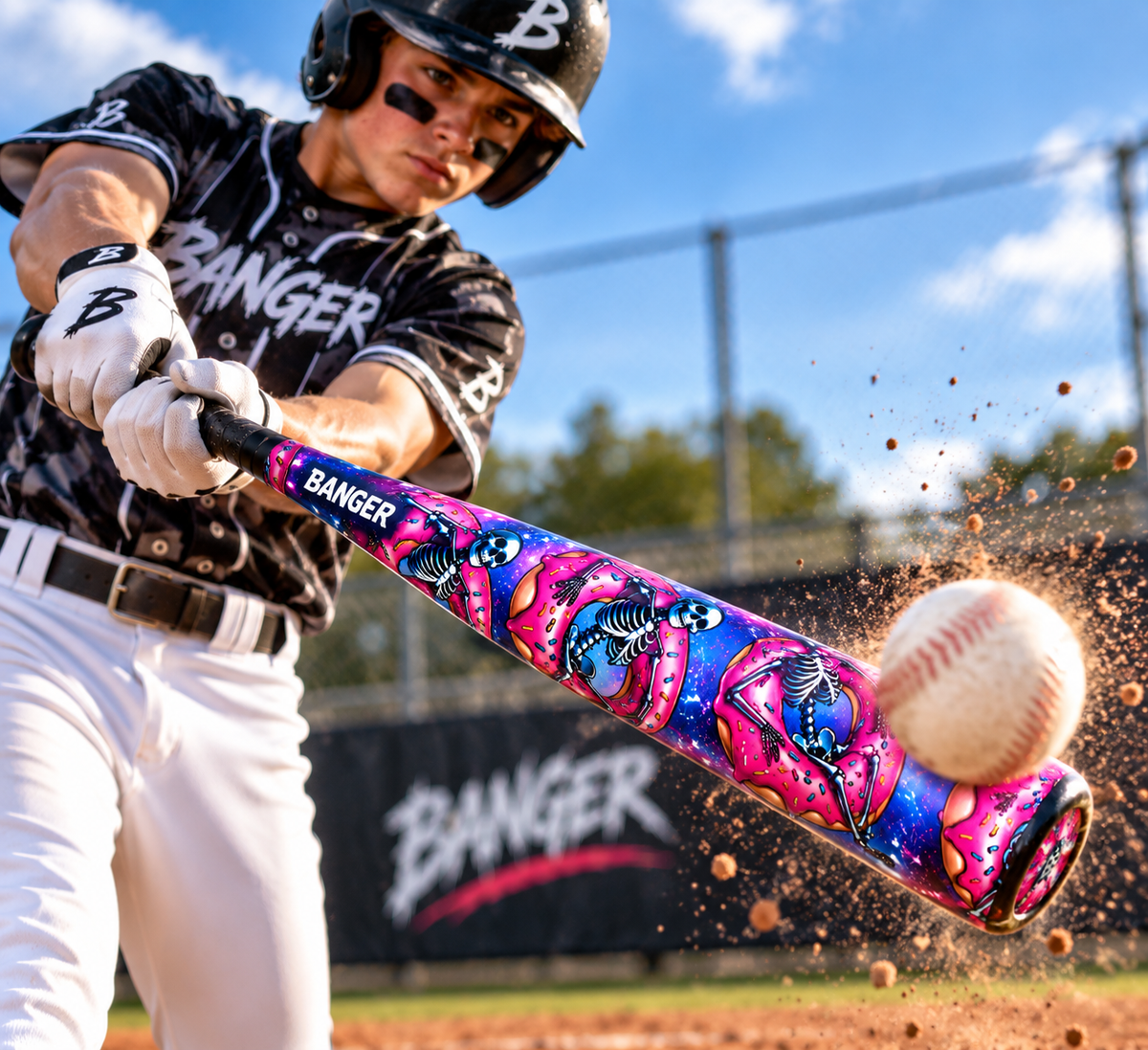 Banger Skelly Donut Bat Wrap