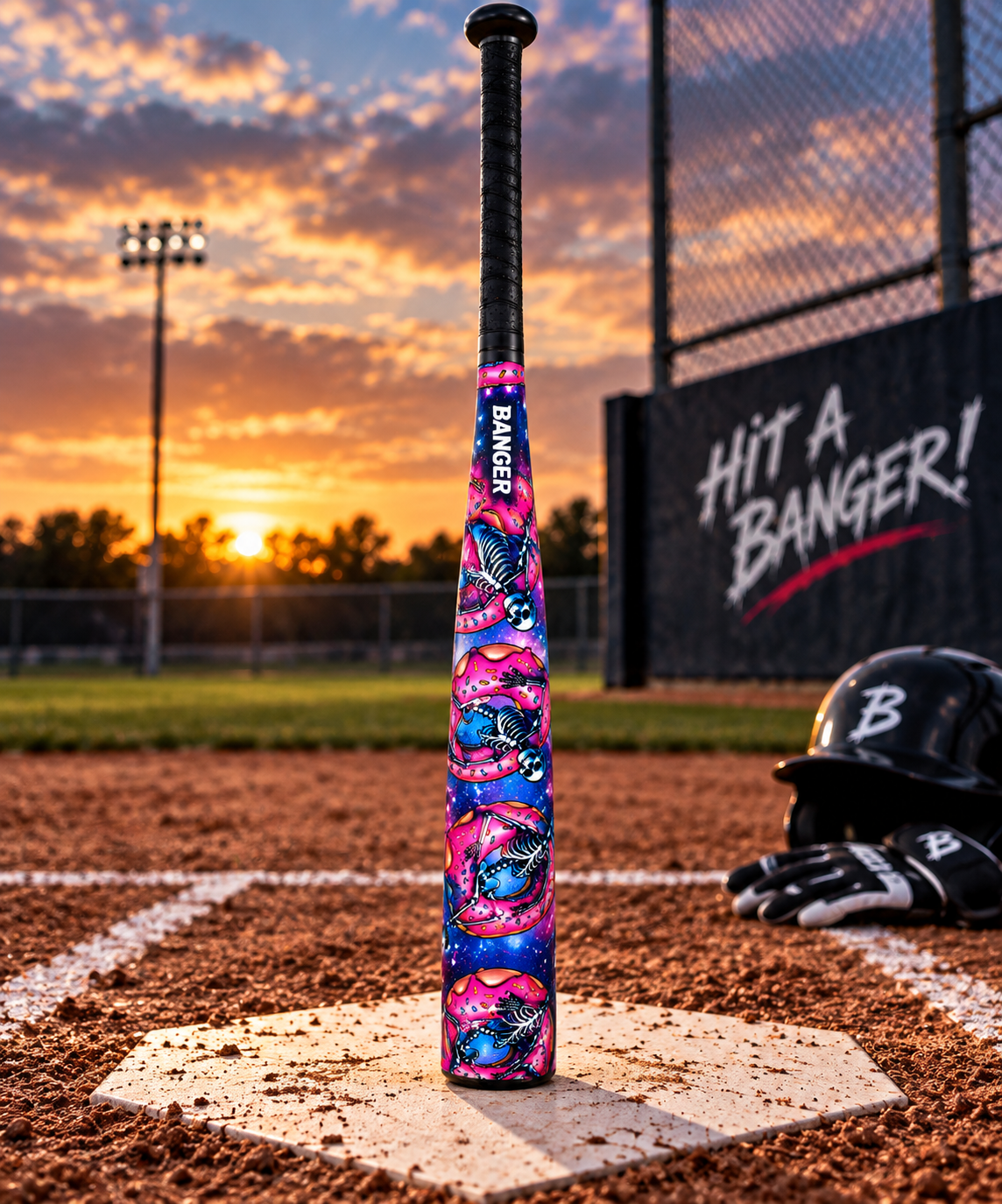 Banger Skelly Donut Bat Wrap